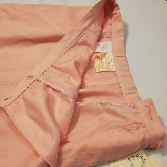 New Vintage Pendleton Silk Blend 2 Piece Midi Skirt Suit Sz 10/12 Pink Spring - Picture 9 of 16